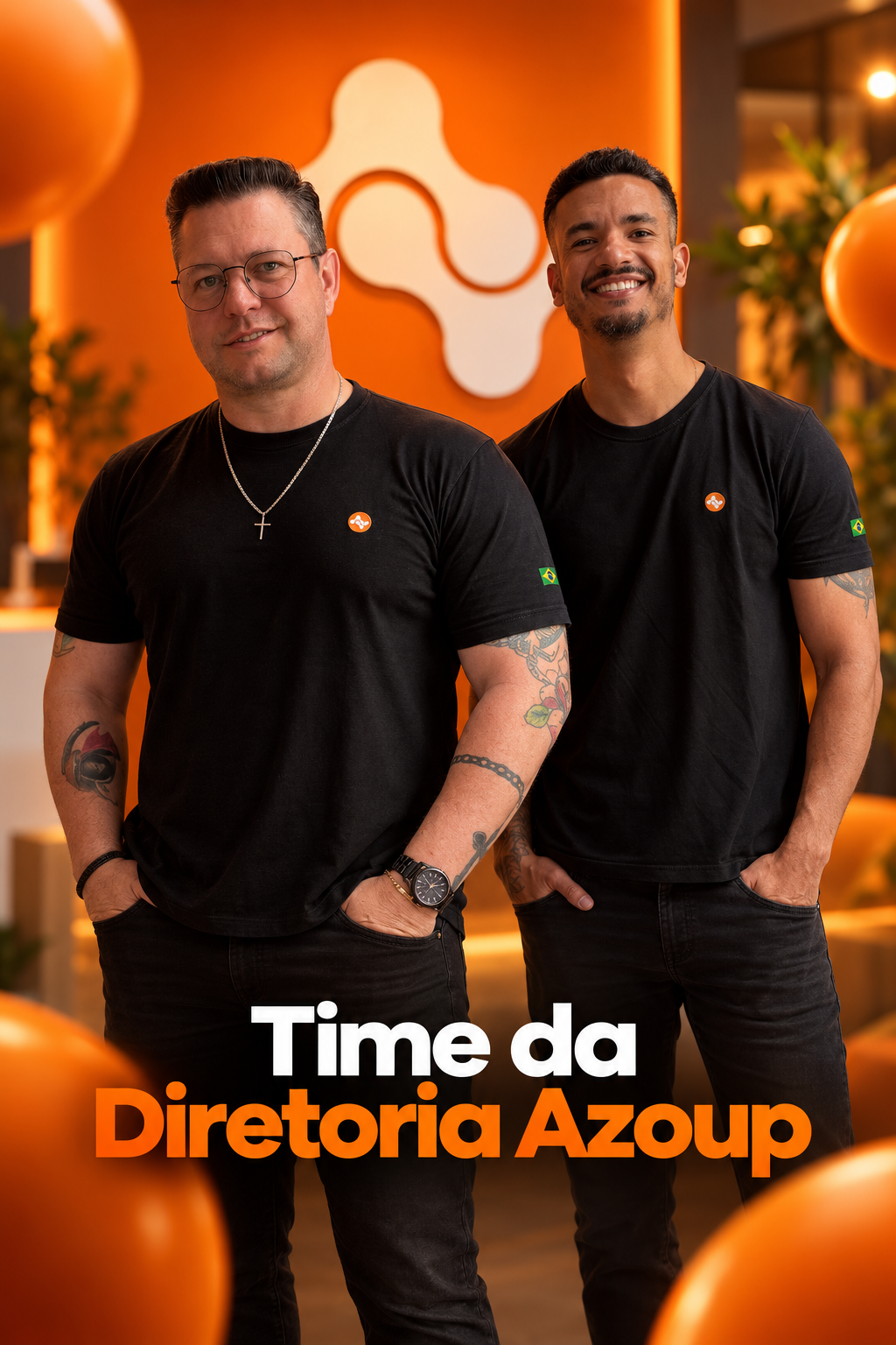 Diretores da Azoup: Samuel à esquerda e Flavio à direita